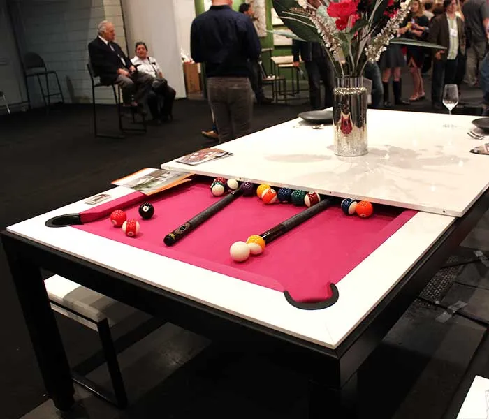 Pool Table That Transforms into a Dinner Table
