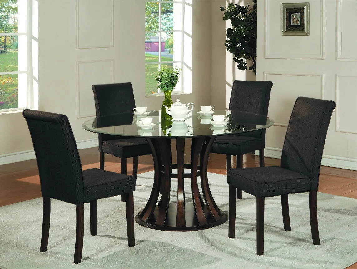 black round dining table