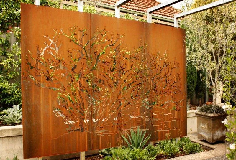outdoor metal wall art