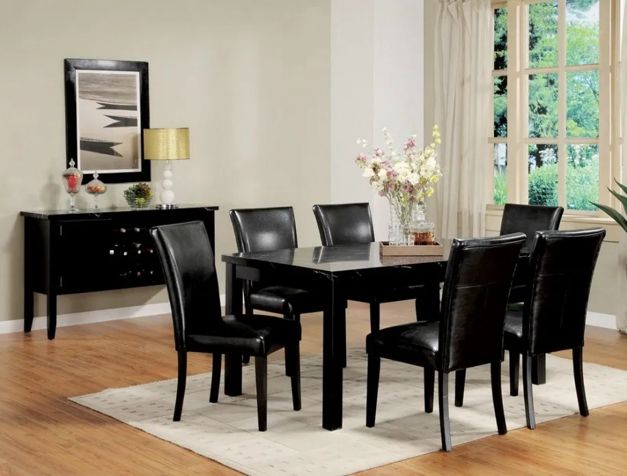 black dining room set