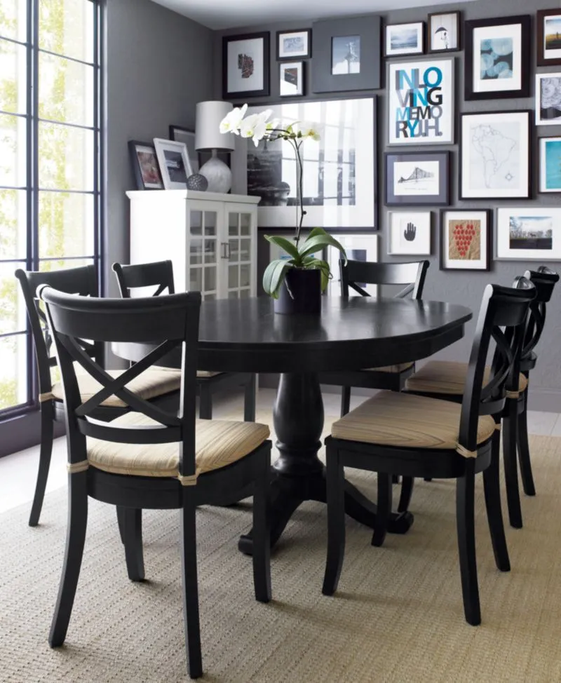 black kitchen table