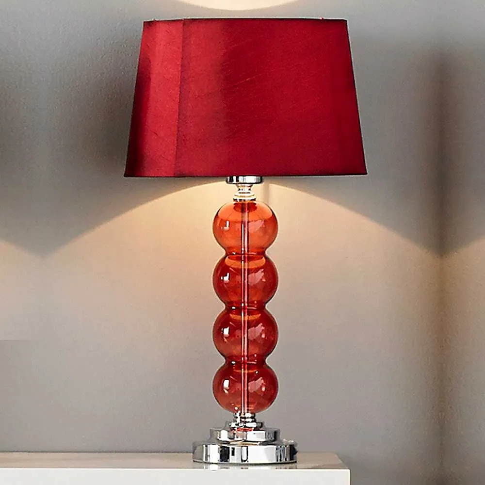 red table lamp