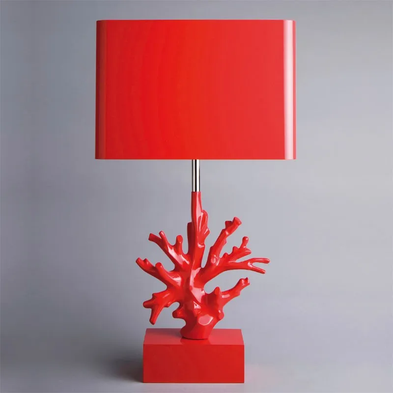 red table lamps