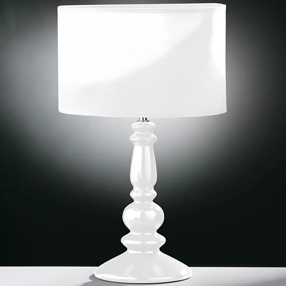 white table lamp