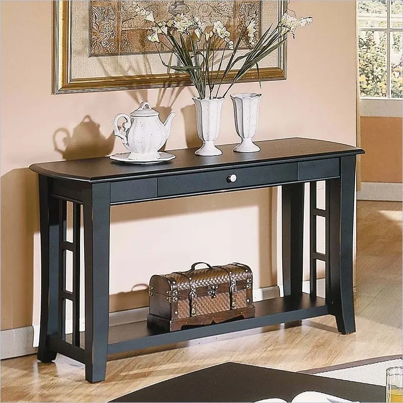 black sofa table