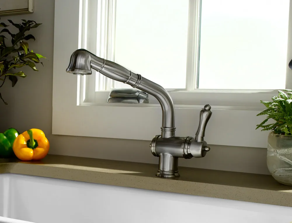 brushed nickel kitchen faucet