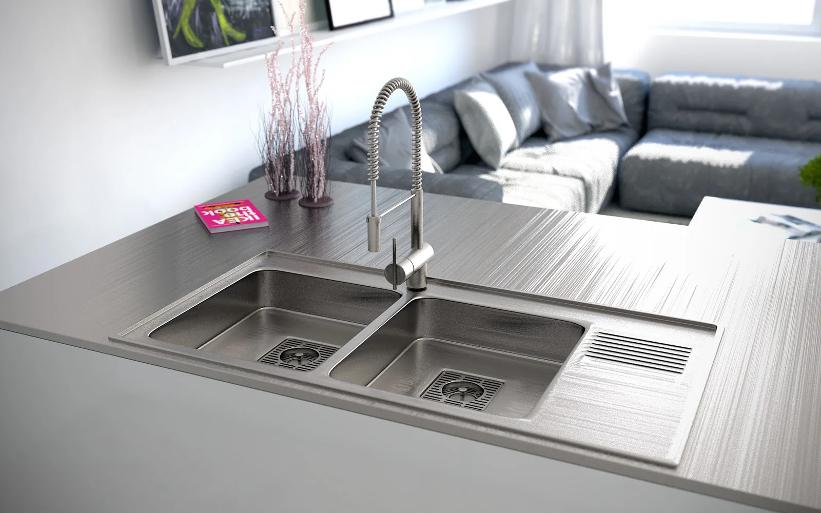 double kitchen sink