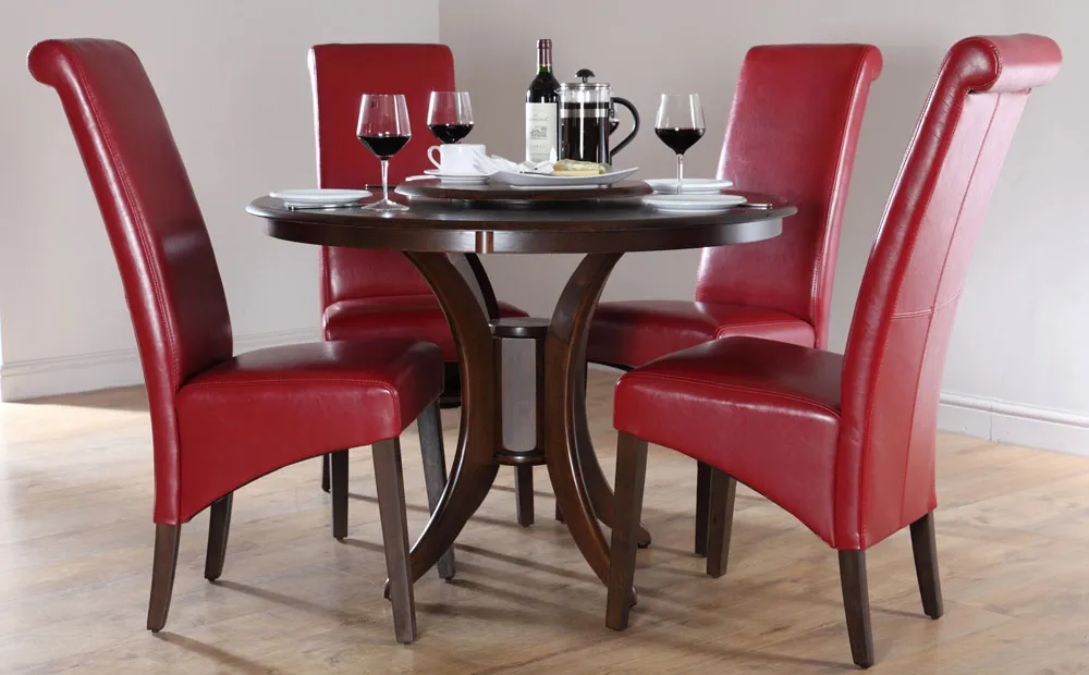 red dining room chairs