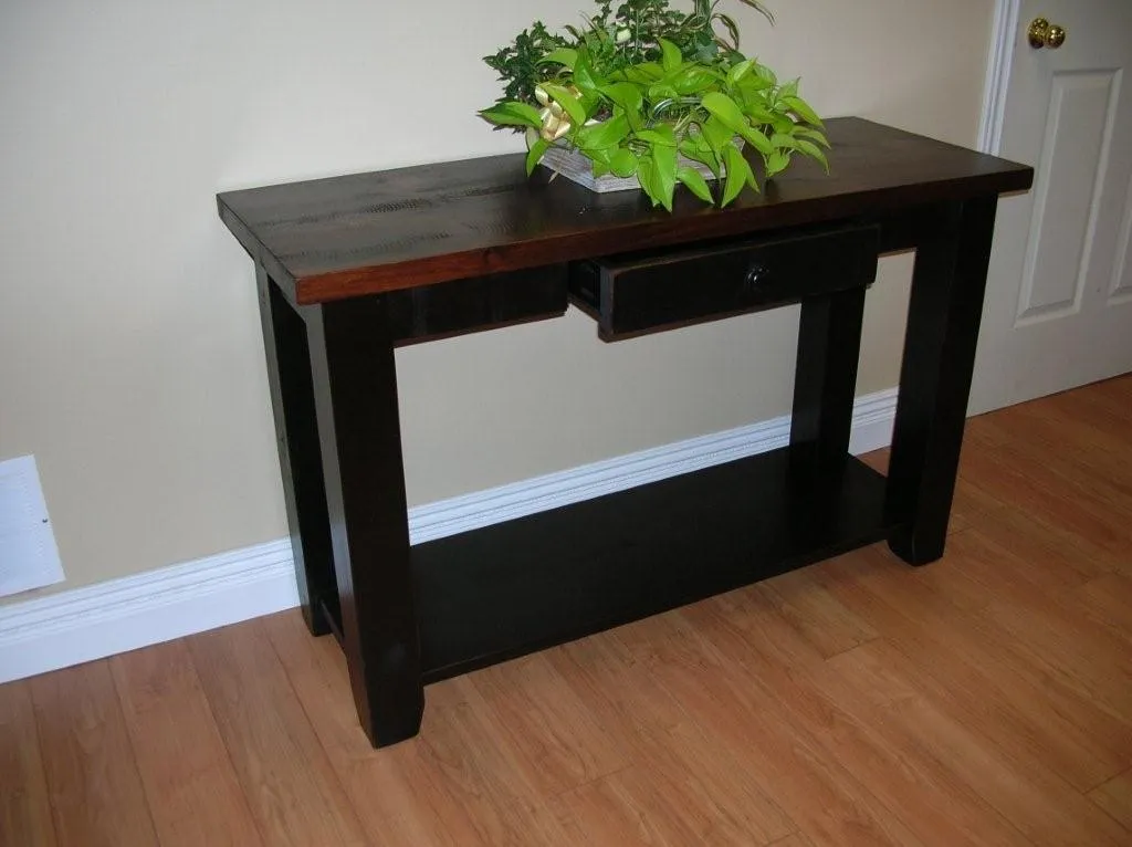 sofa table with drawers