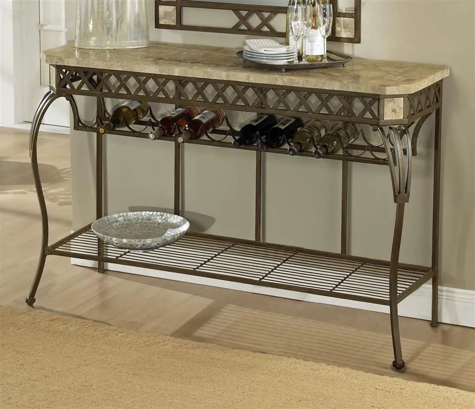 wrought iron sofa table