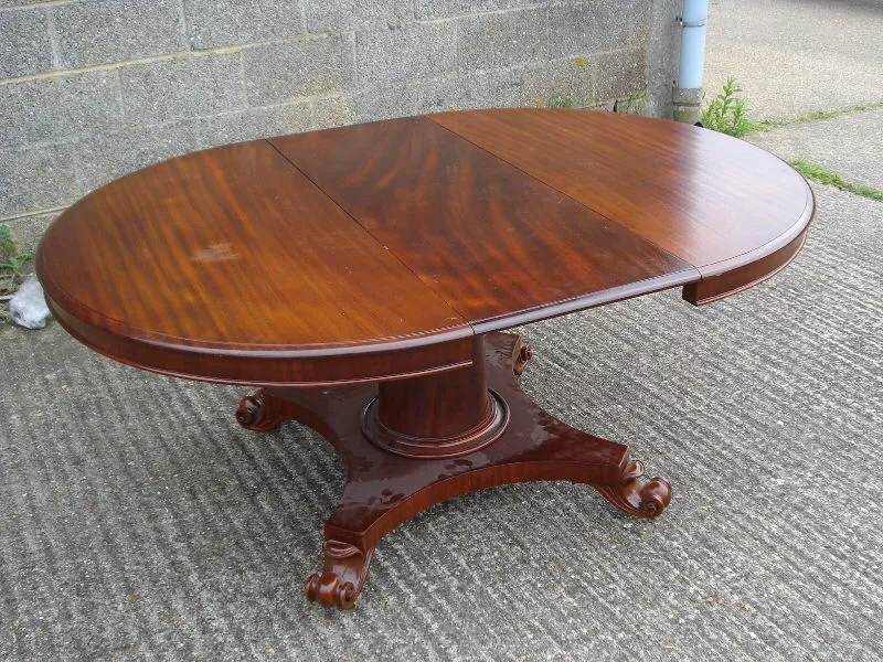 antique round pedestal dining table