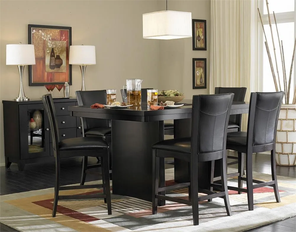 contemporary dining room sets black