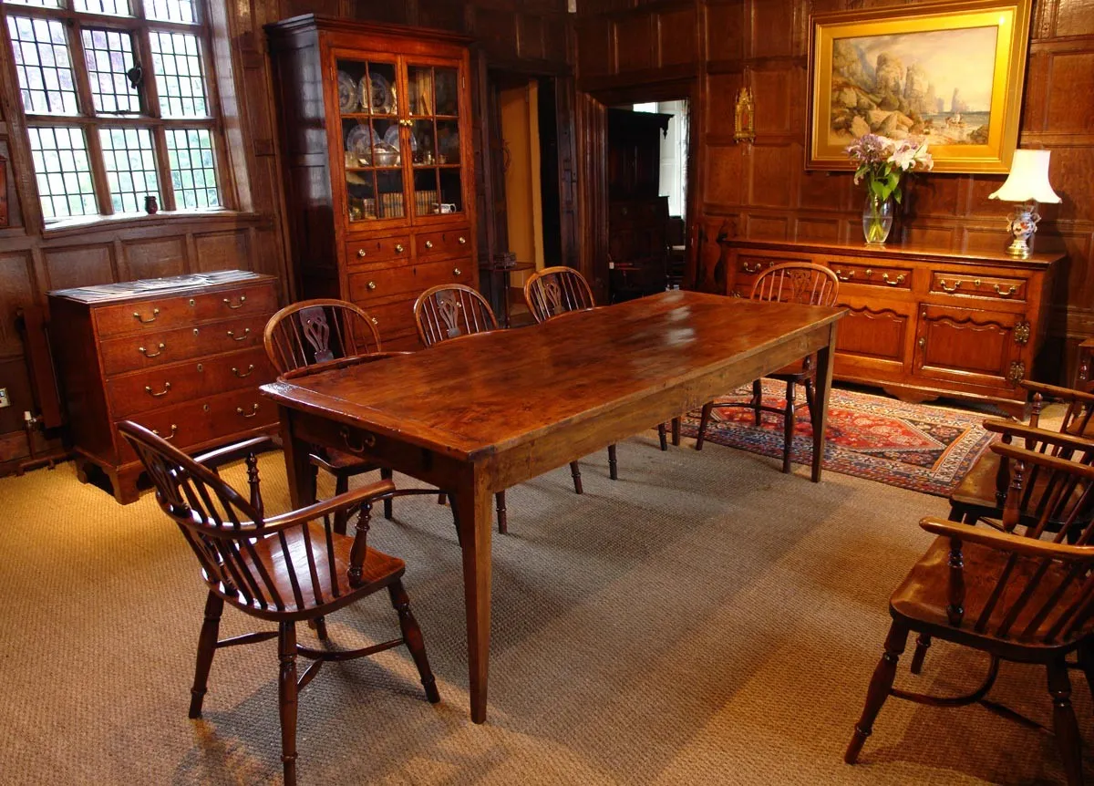 european farmhouse dining table