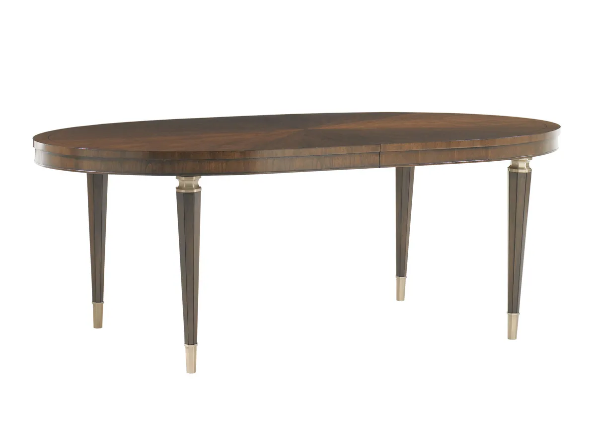 oval dining table espresso