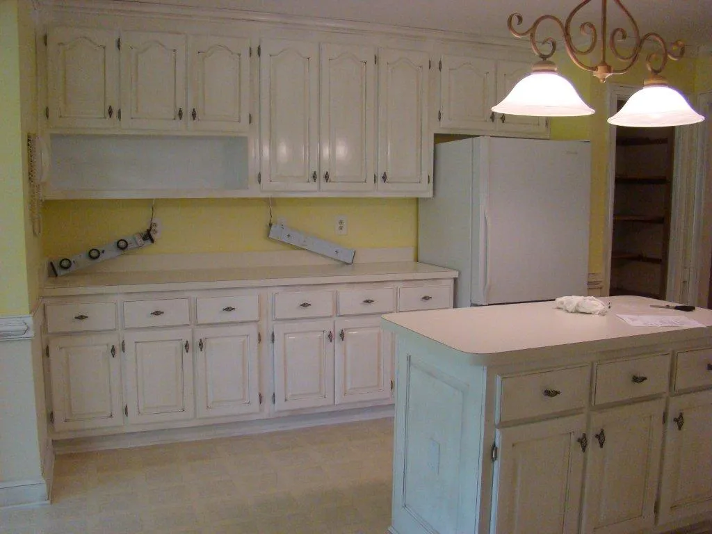 refinish kitchen cabinets stain