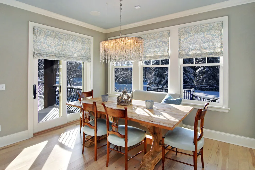 simple dining room window treatments