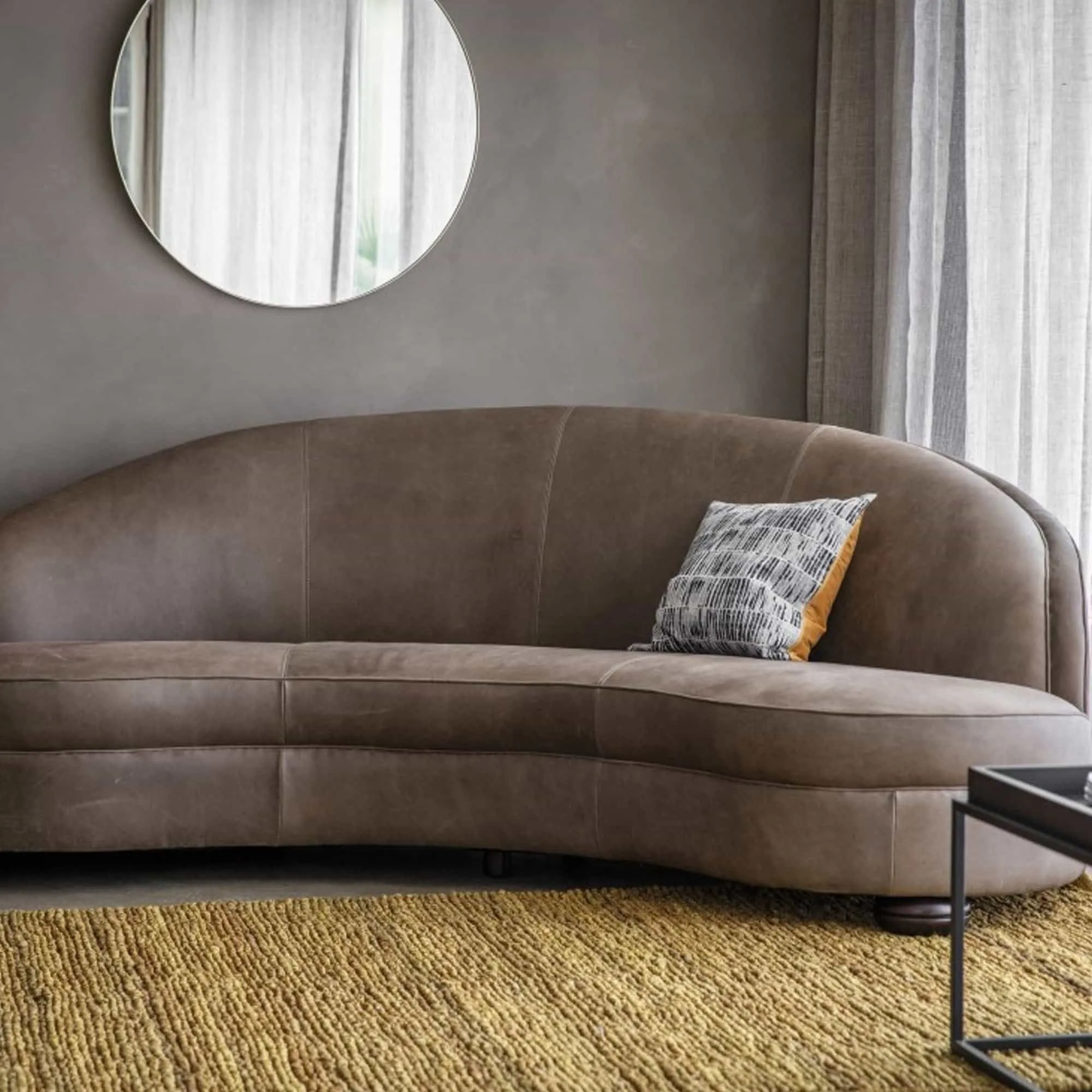 Sanza Sofa Granite Leather